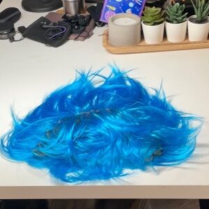 Vibrant Blue Short Hair Accessory Costume Wig